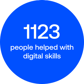 1123 people helped with digital skills