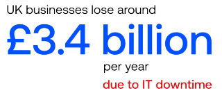 UK businesses lose around £3.4 billion per year due to IT downtime